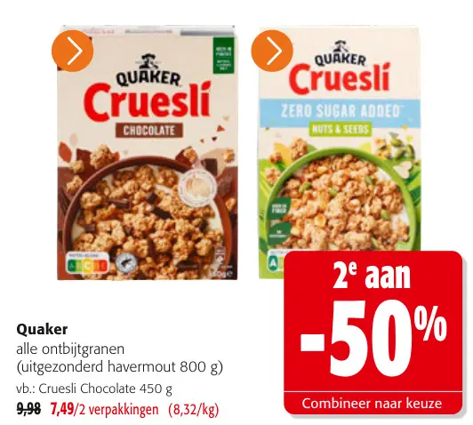 Promotie: Quaker alle ontbijtgranen