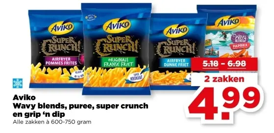 Wavy blends, puree, super crunch en grip 'n dip