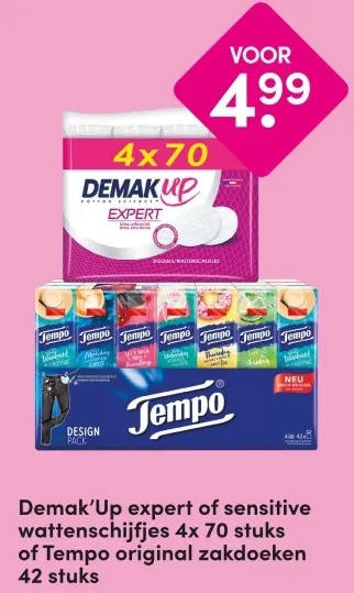 Aanbieding: Demak'Up expert of sensitive wattenschijfjes