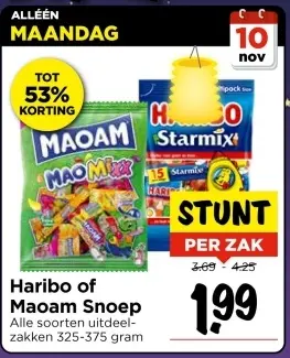Aanbieding: Haribo of Maoam Snoep