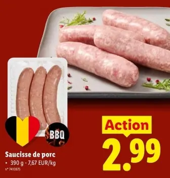 Offre: Saucisse de porc