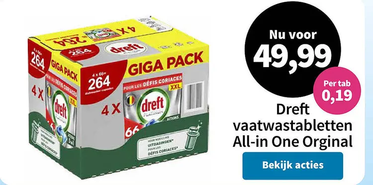 Aanbieding: vaatwastabletten All-in One Orginal
