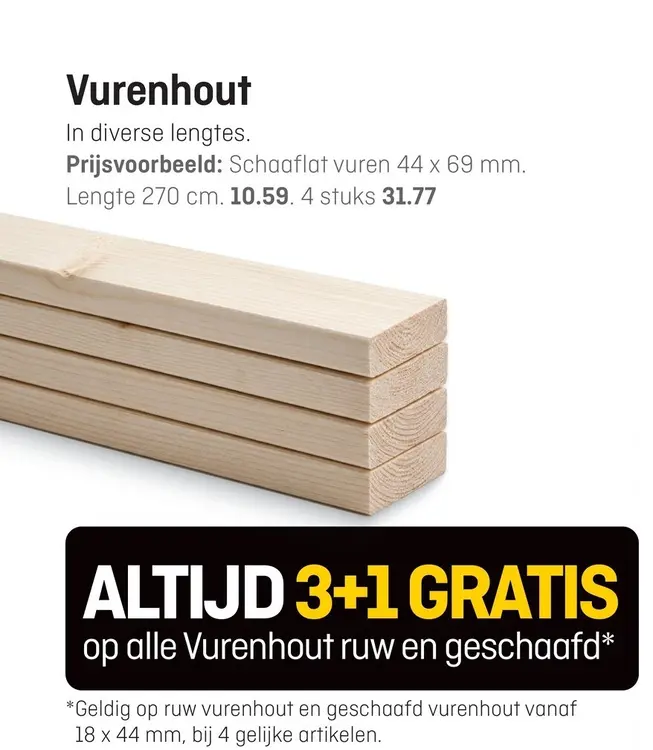 Aanbieding: Vurenhout