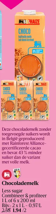 Promotie: Chocolademelk | Minder Suiker