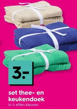 Aanbieding: set thee- en keukendoek