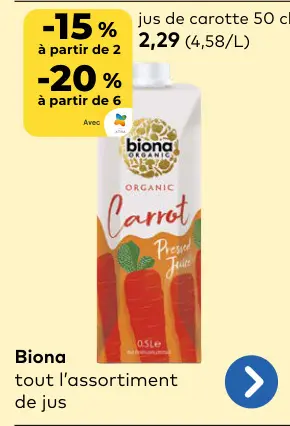 Offre: Jus de carotte