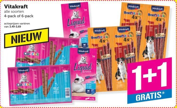 Aanbieding: Liquid Snack, CatStick of BeefStick