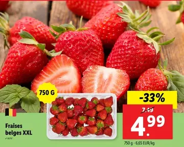 Offre: Fraises belges XXL