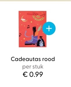 Aanbieding: Cadeautas rood