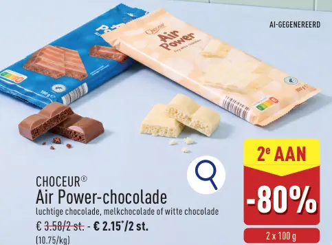 Promotie: Air Power-chocolade