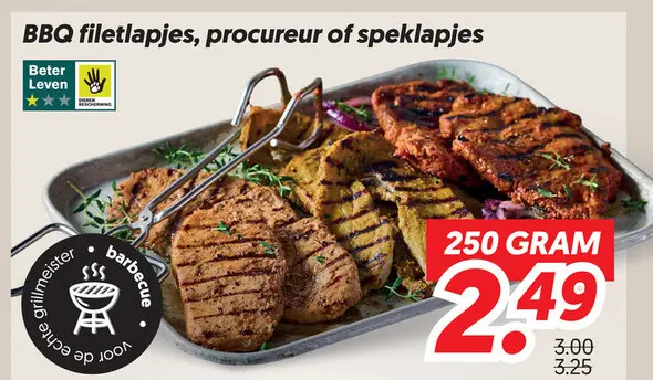 BBQ filetlapjes, procureur of speklapjes