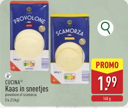 Promotie: CUCINA Kaas in sneetjes