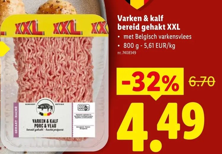 Promotie: Varken & kalf bereid gehakt XXL