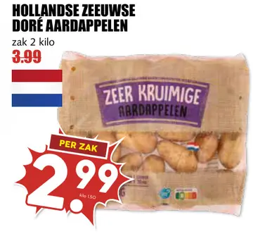 Aanbieding: Hollandse zeeuwse doré aardappelen