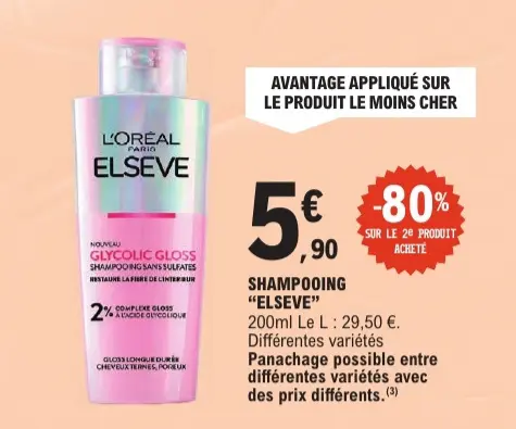 Offre: Shampooing "ELSEVE" glycolic gloss