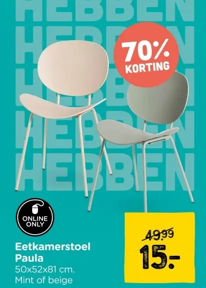 Aanbieding: Eetkamerstoel Paula