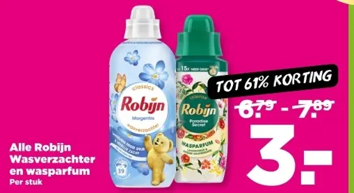 Aanbieding: Robijn Wasverzachter en Wasparfum