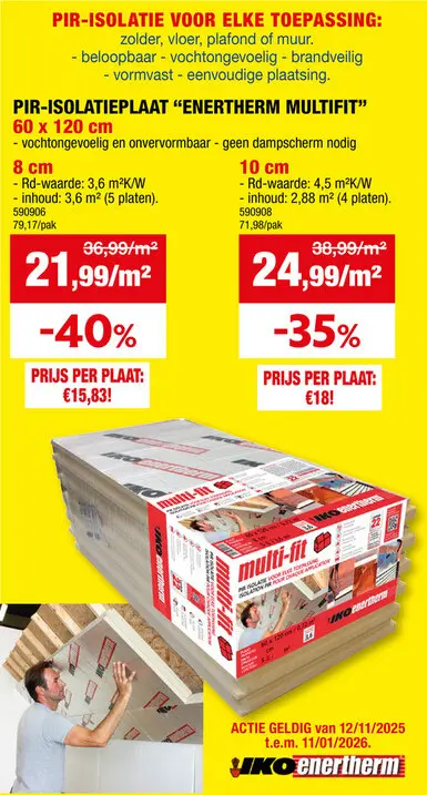 Aanbieding: Isolatieplaat Enertherm Multi-Fit 10cm