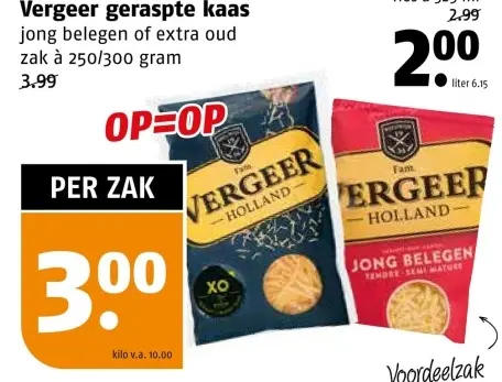 Aanbieding: geraspte kaas