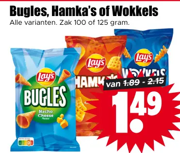 Aanbieding: Bugles, Hamka's of Wokkels