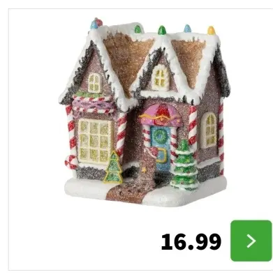 Aanbieding: Gingerbread House kerstdorpminiatuur