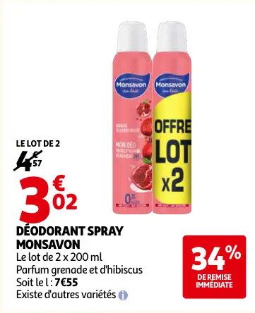 Promotie: Déodorant spray Monsavon