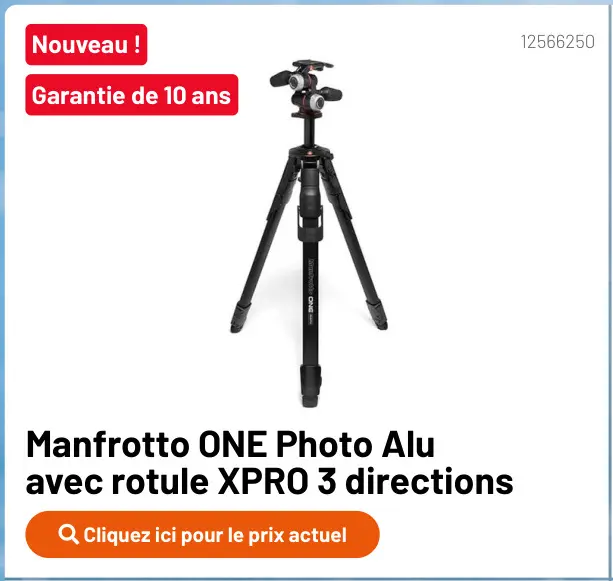 Offre: ONE Photo Alu avec rotule XPRO 3 directions