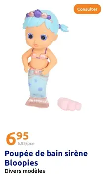 Offre: Poupée de bain sirène Bloopies
