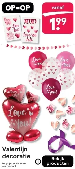 Aanbieding: Valentijn decoratie