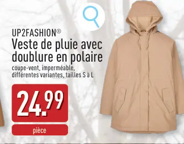 Offre: Veste de pluie avec doublure en polaire