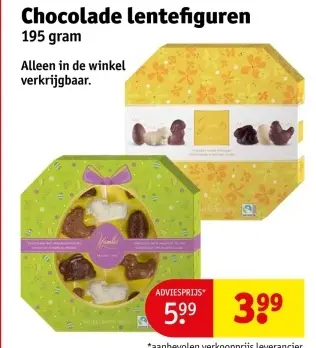 Aanbieding: Chocolade lentefiguren