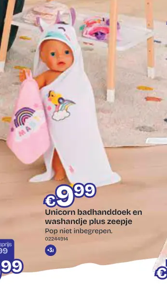 Aanbieding: BABY Born badhanddoek en washandje plus zeepje