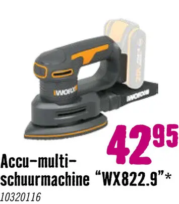 Aanbieding: Accu multischuurmachine WX822.9 (zonder accu)