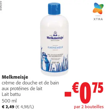 Offre: Crème de douche et de bain aux protéines de lait