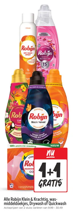 Aanbieding: Robijn Klein & Krachtig, wasmiddeldoekjes, Drywash of Quickwash