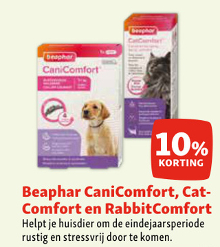 Aanbieding: Beaphar CaniComfort , Cat Comfort en RabbitComfort 10% korting