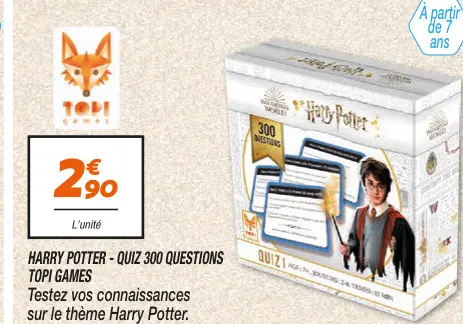 Offre: Harry potter - quiz 300 questions