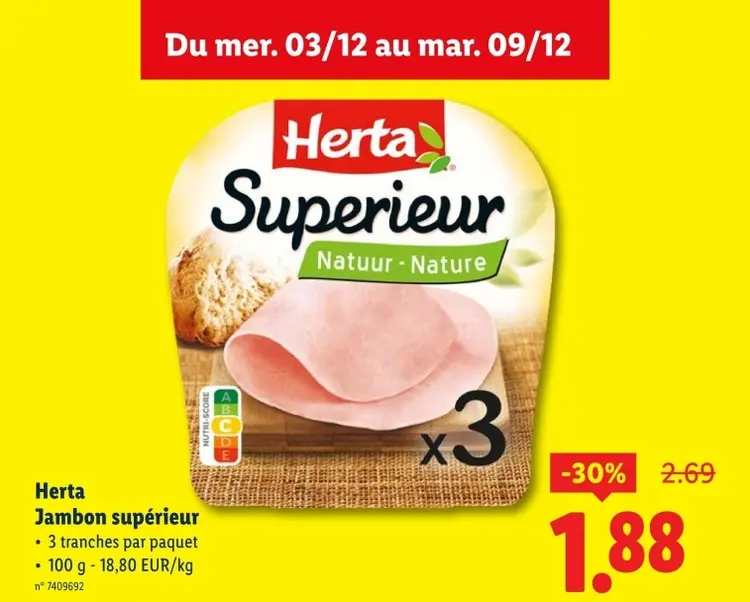 Offre: Jambon supérieur