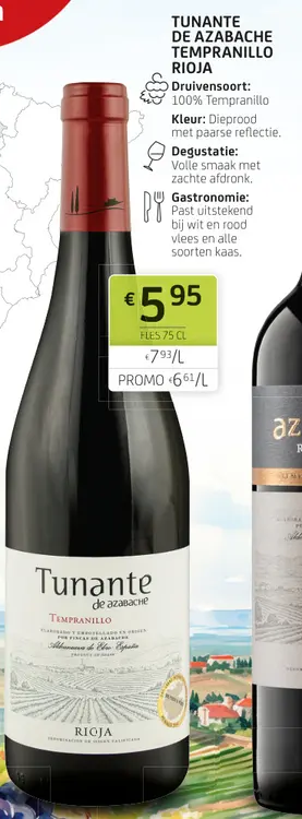 Promotie: Tunante de AZABACHE tempranillo rioja
