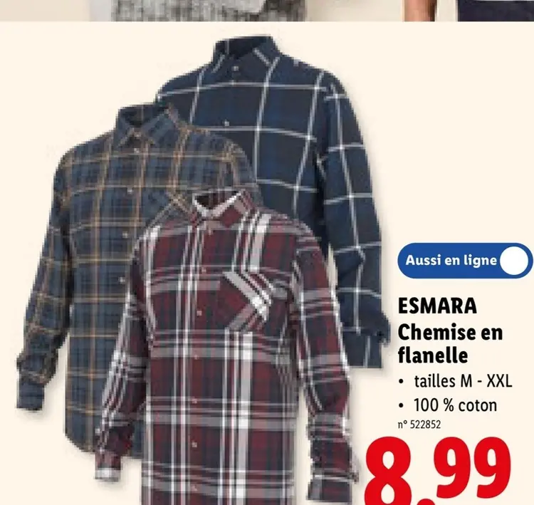 Offre: Chemise en flanelle