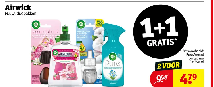 Aanbieding: Airwick Pure Aerosol Lentedauw