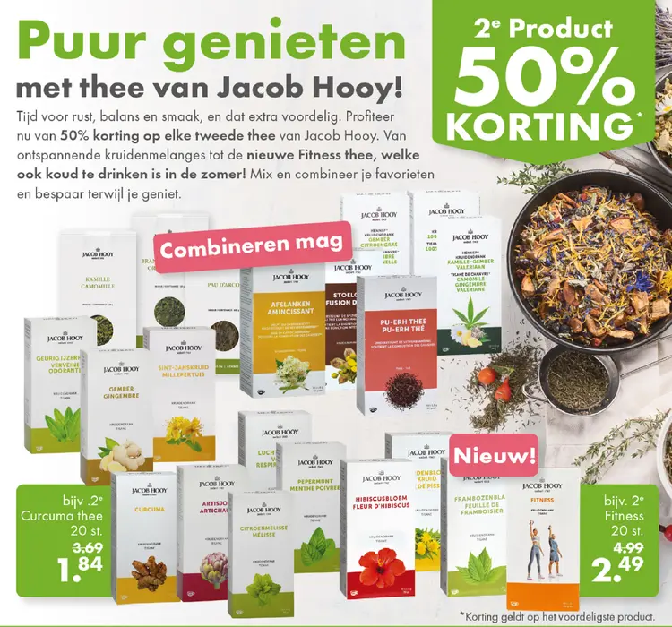Aanbieding: Diverse thee, zoals: Curcuma thee