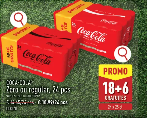 Offre: Coca-Cola Zero ou regular
