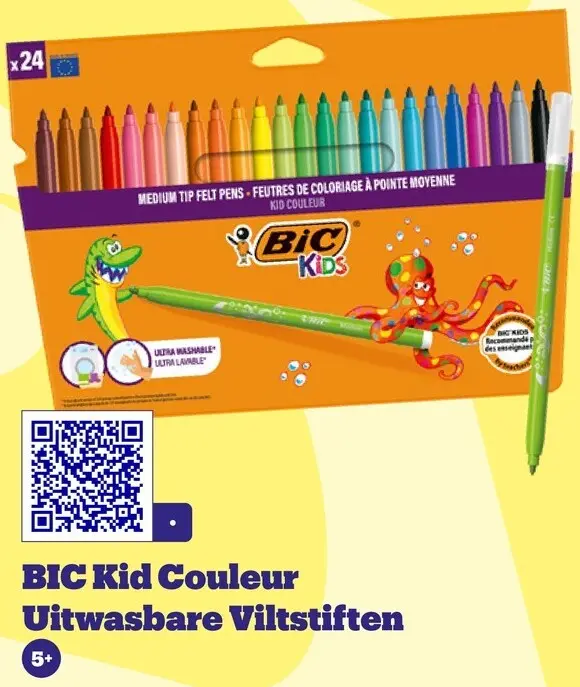 Promotie: Kid Couleur Uitwasbare Viltstiften