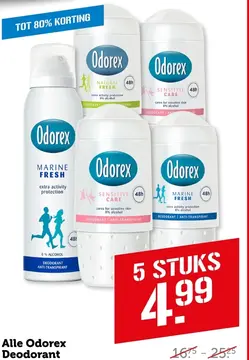 Aanbieding: Alle Odorex Deodorant