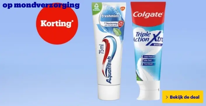 Aanbieding: freshmint Triple Action Xtra WHITE