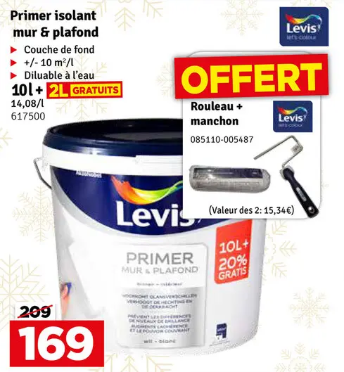 Offre: Primer isolant mur & plafond