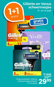 Aanbieding: Gillette en Venus scheermesjes