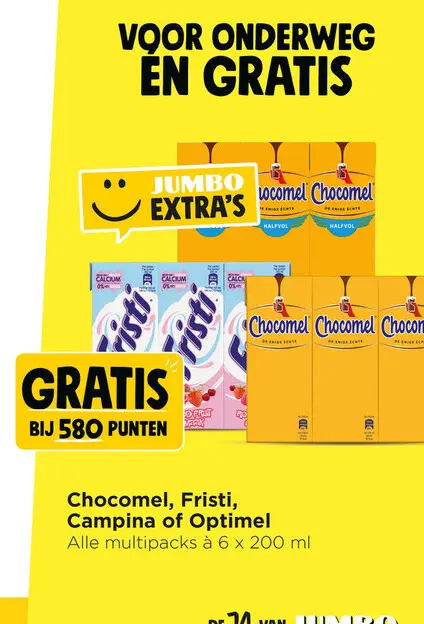 Aanbieding: Chocomel, Fristi, Campina of Optimel