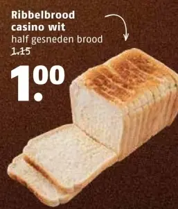 Aanbieding: Ribbelbrood casino wit